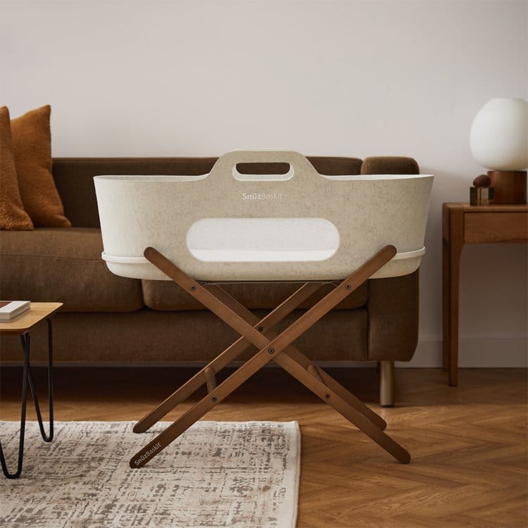 Snuz Moses Baskets Bundles SnuzBaskit Barley Moses Basket & Walnut Stand