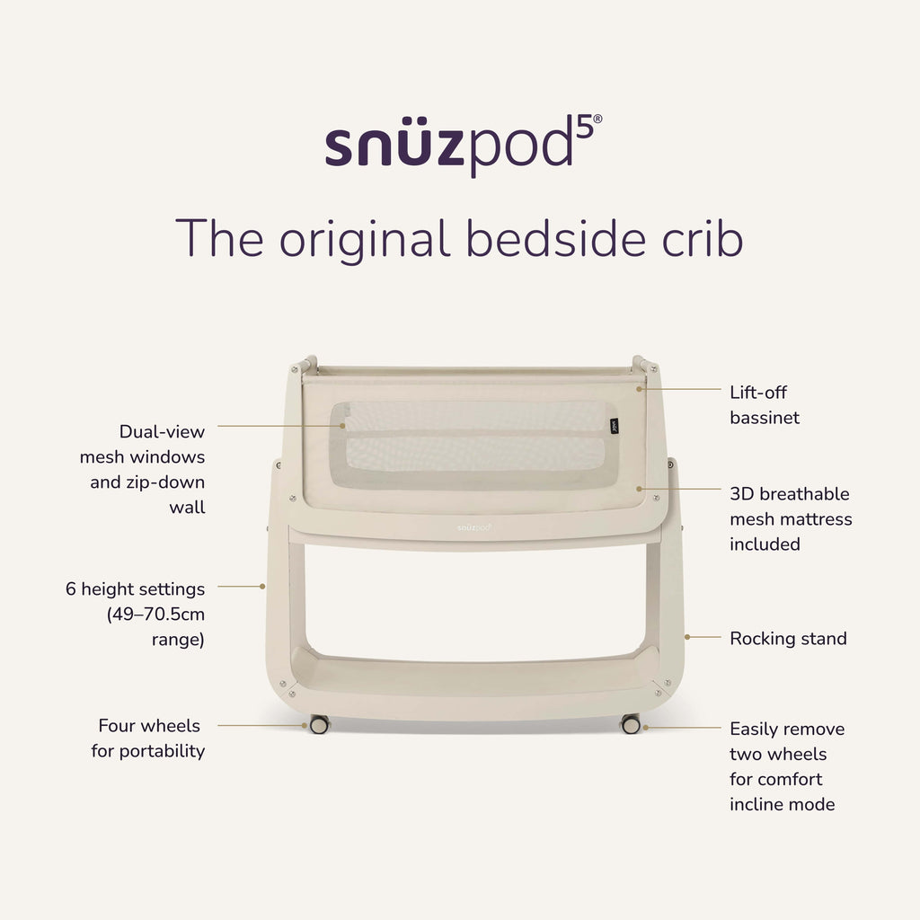 SnuzPod5 Minicuna de colecho - Cashmere