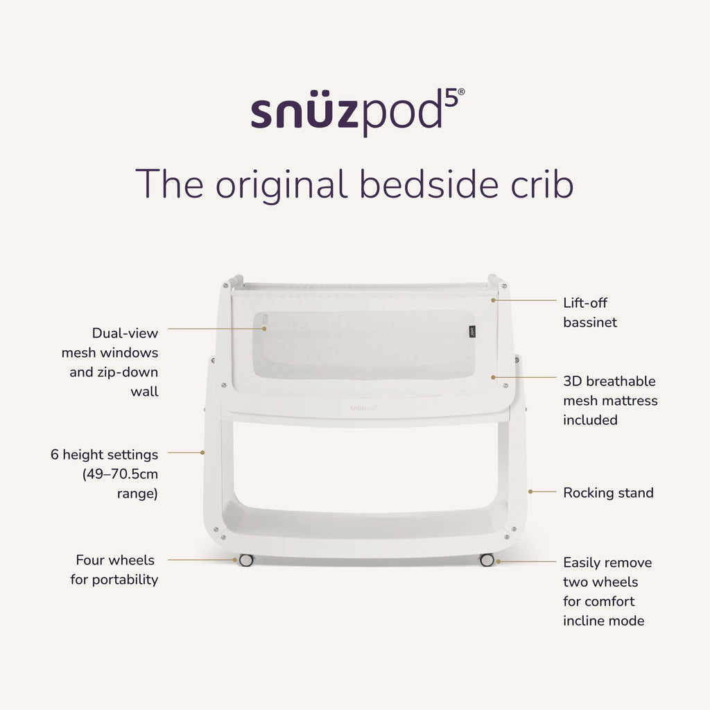 SnuzPod5 Minicuna de colecho - White